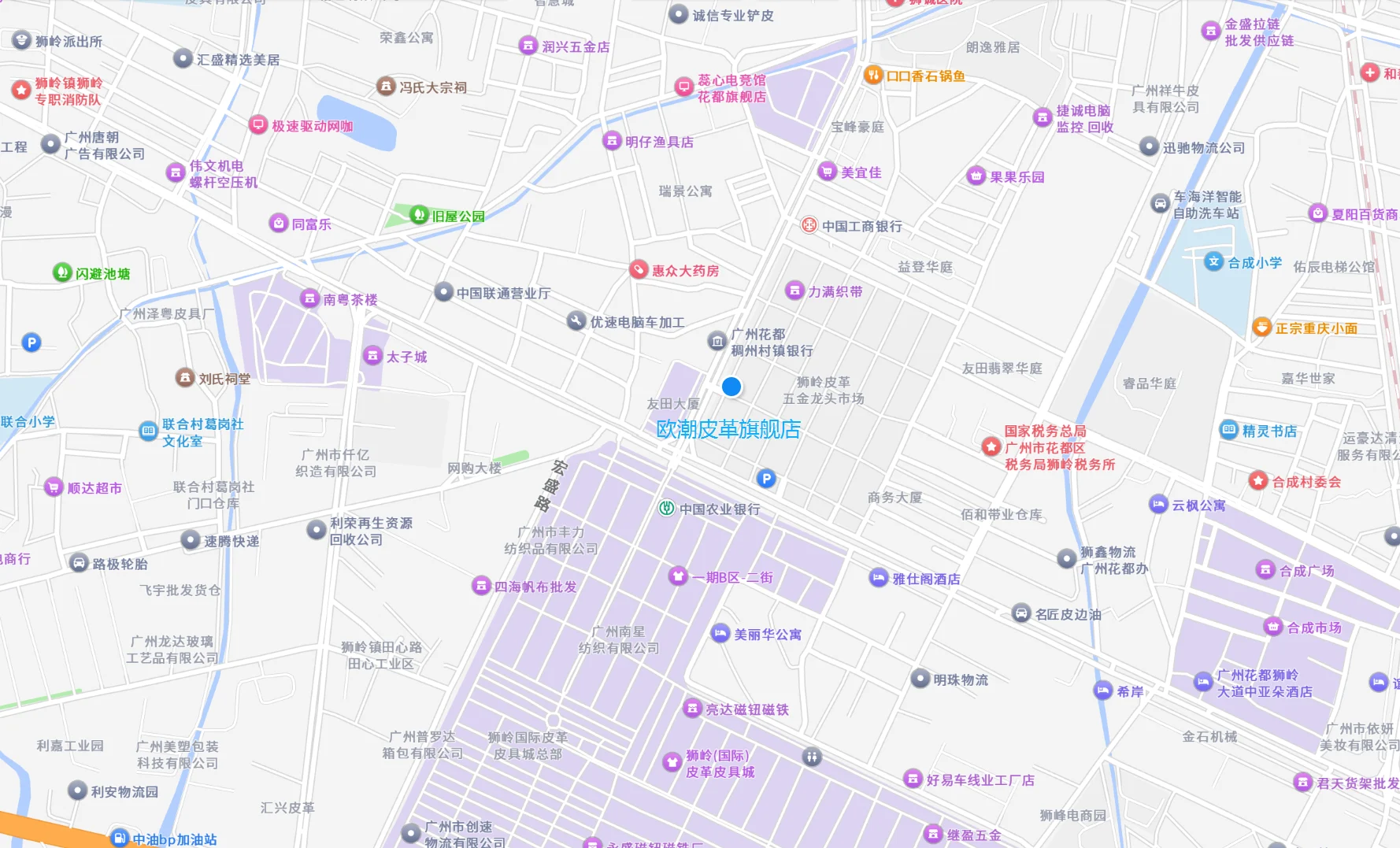 欧潮皮革旗舰店位置地图